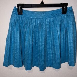 Vibrant Blue Crocodile Textured skirt